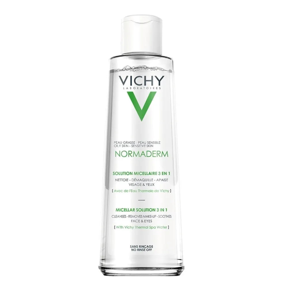 فيشي نورماديرم ماء ميسيلار 3 في 1 للبشرة الدهنية والمعرضة لحب الشباب – 200 مل | Vichy Normaderm Micellar 3 in 1 200ml