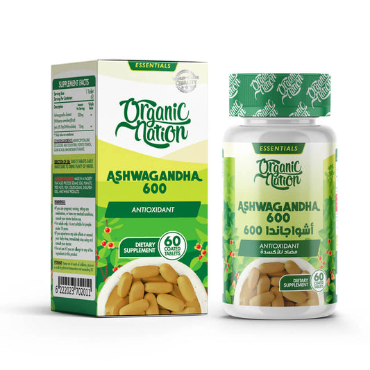ORGANIC NATION ASHWAGANDA 600 MG - 60 TAB