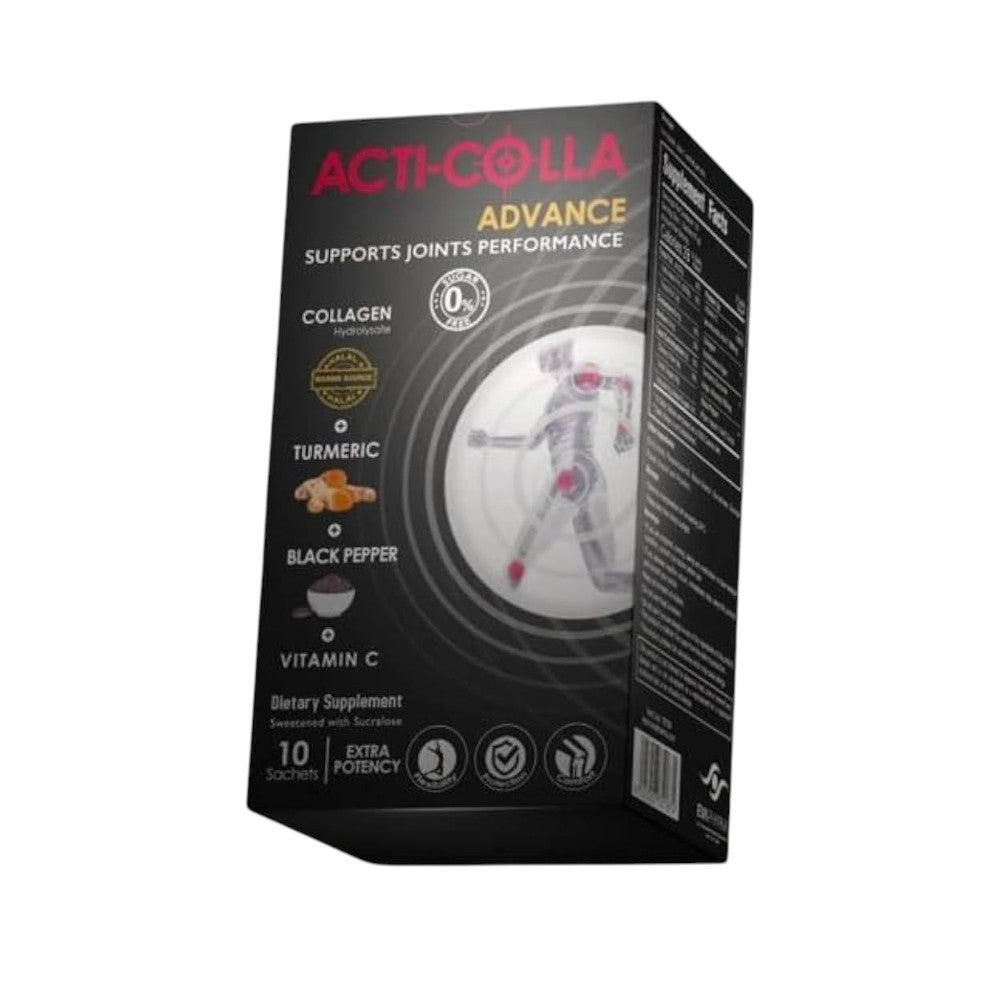 Acti-Colla Advance 10 Sachets – Collagen, Turmeric & Vitamin C for Joint Support