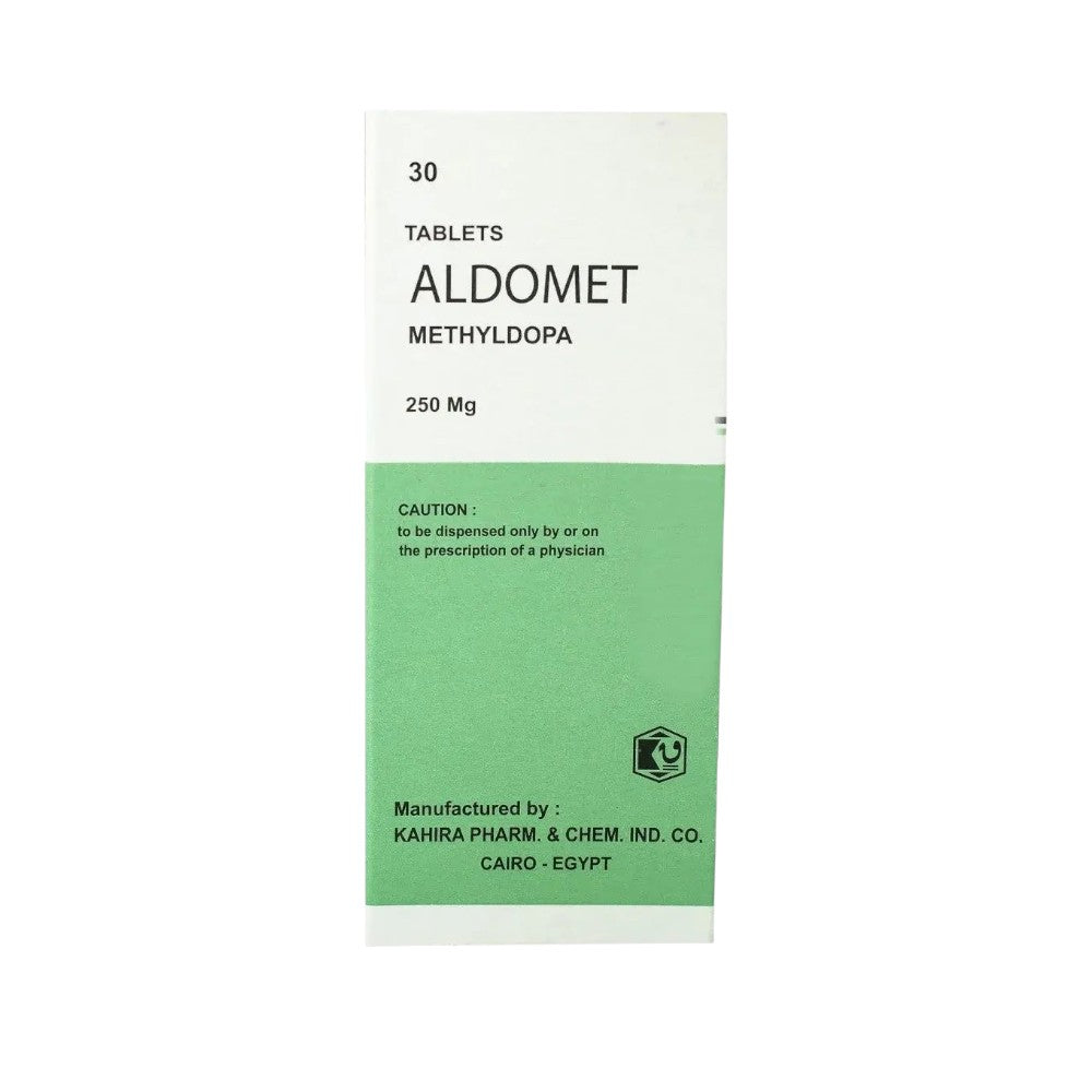 Aldomet 250mg 30 Tablets – Methyldopa | Antihypertensive | Central Alpha-2 Agonist