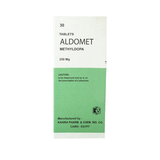 Aldomet 250mg 30 Tablets – Methyldopa | Antihypertensive | Central Alpha-2 Agonist