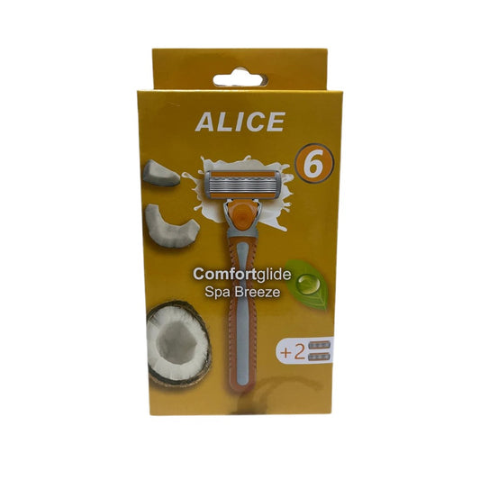 Alice Comfort Glide Spa Breeze 2 Blades Coconut – Women’s Razor Blades with Moisturizing Care