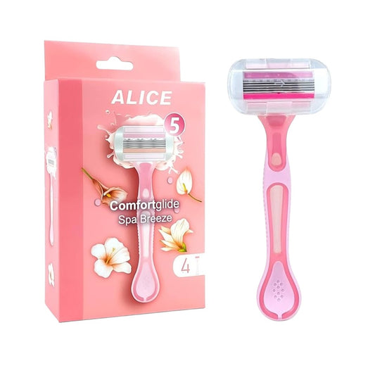 Alice Comfort Glide Spa Breeze 4 Pcs – Women’s Razor Blades for Smooth Shave