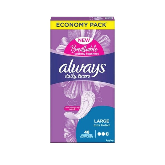 Always Daily Pantyliners Large – 48 Pieces