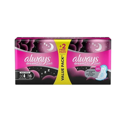 Always Dreamzz Maxi Thick Extra Long Night Pads – 16 Pads