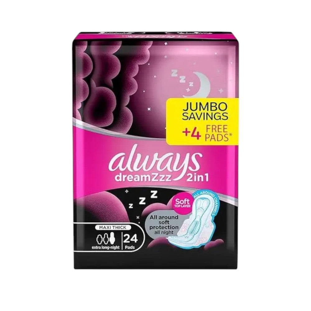 Always Dreamzz Night Maxi Thick Extra Long Pads – 24 Pads