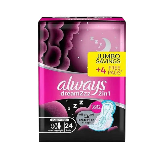 Always Dreamzz Night Maxi Thick Extra Long Pads – 24 Pads