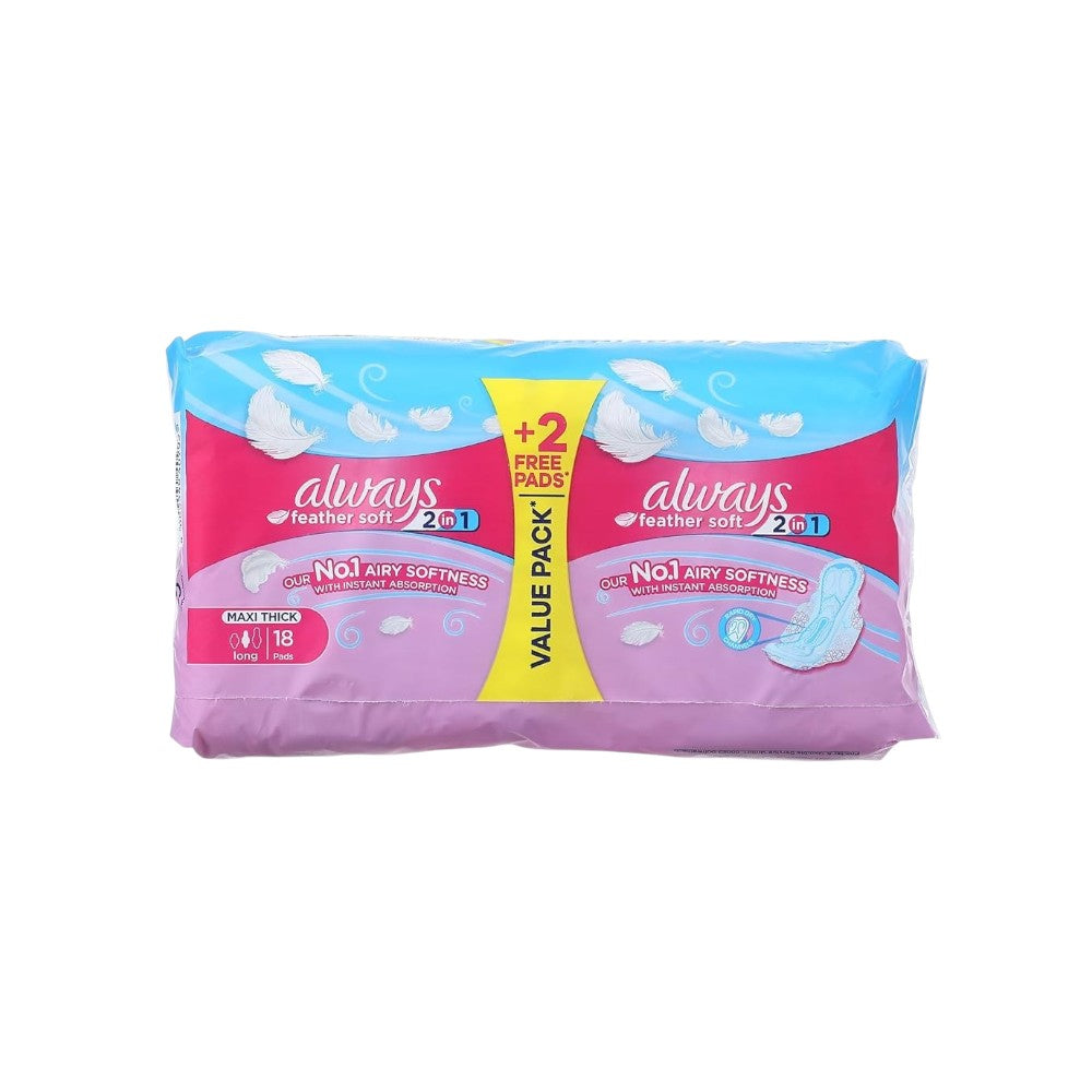 Always Feather Soft Maxi Thick Long Sanitary Pads – 18 Pads