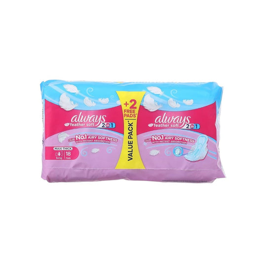 Always Feather Soft Maxi Thick Long Sanitary Pads – 18 Pads