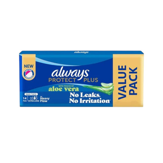 Always Maxi Thick Extra Long Pads Cool & Dry Aloe Vera – 16 Pads