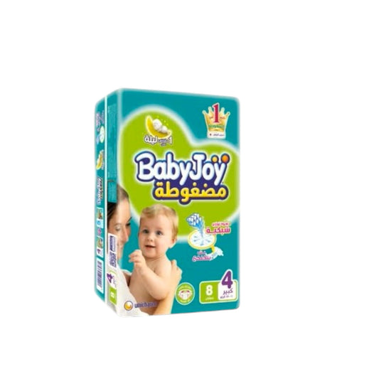 BABY JOY SIZE 4-8 DIAPERS