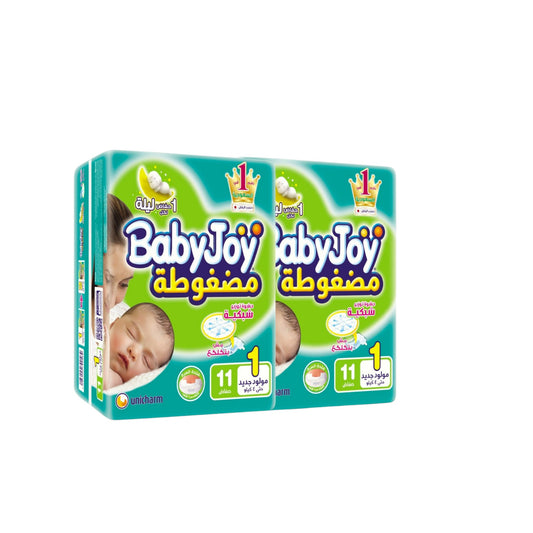 Baby Joy Diapers Size 1 (Newborn 1–4kg) – 11 Pieces