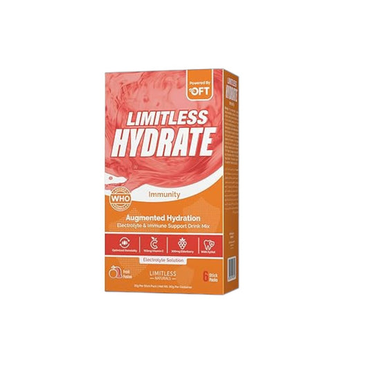 Limitless Hydrate Immunity Electrolyte & Immune Support Drink – Fruit Fusion Flavor – 6 Sachets
