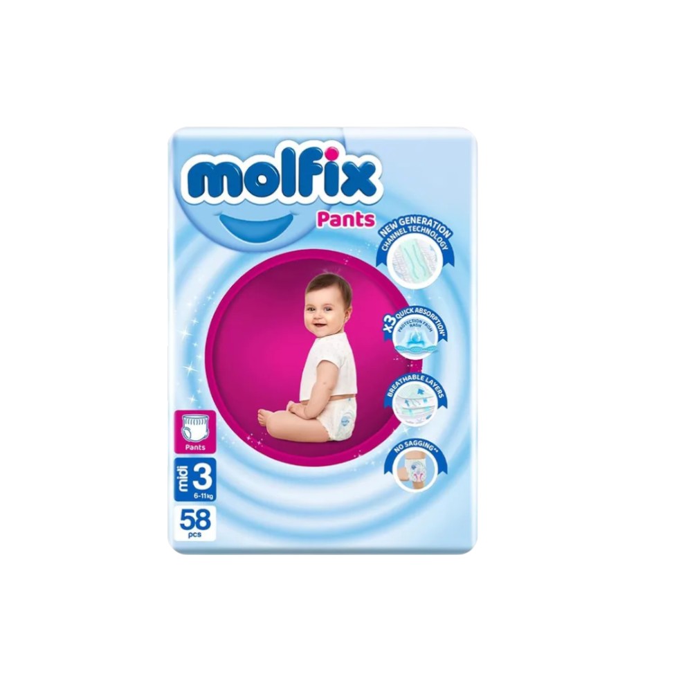 MOLFIX 3 PANTS 6-11 KG 58 PCS