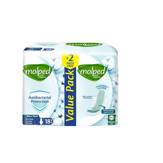 MOLPED MAXI - ANTI BACTERIAL -EXTRA LONG - 18 PCS