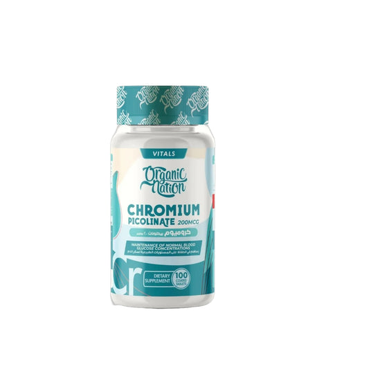 ORGANIC NATION - CHROMIUM PICLONATE 200 MG -100TAB