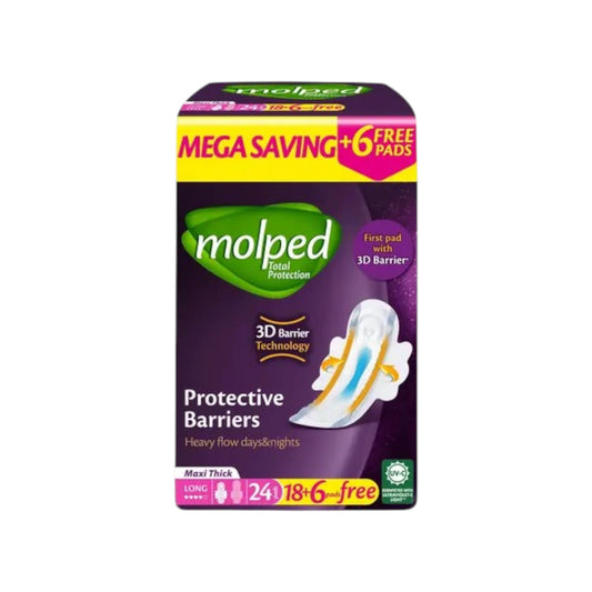 MOLPED MAXI THICK LONG 24 PADS 18+6 FREE