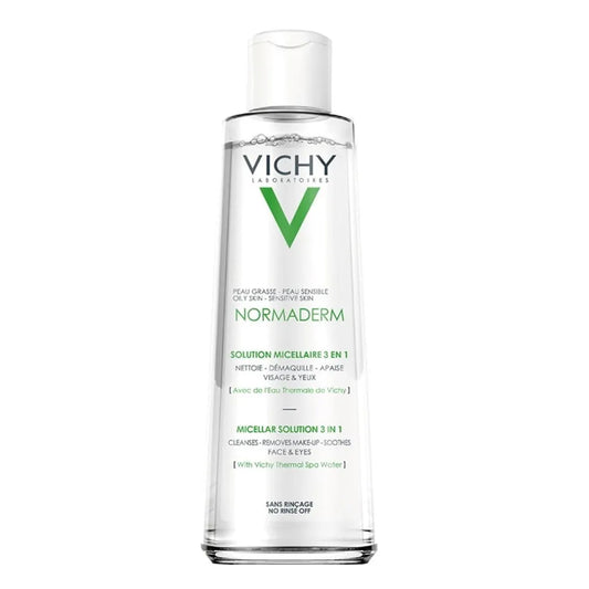 فيشي نورماديرم ماء ميسيلار 3 في 1 للبشرة الدهنية والمعرضة لحب الشباب – 200 مل | Vichy Normaderm Micellar 3 in 1 200ml